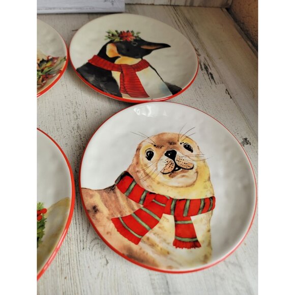 Pier 1 plate Xmas penguin seal polar bear goose set decor - Picture 5 of 7